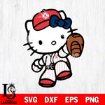 Boston Red Sox Hello Kitty 3 Svg Eps Dxf Png File, Digital Download, Instant Download