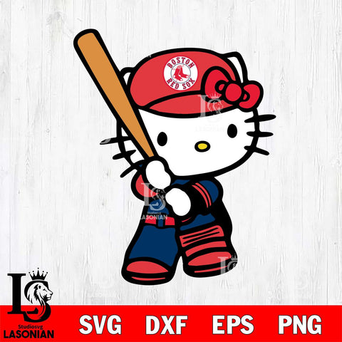 Boston Red Sox Hello Kitty Svg Eps Dxf Png File, Digital Download, Instant Download