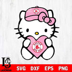 Boston Red Sox Hello Kitty Pink Baseball 4 Svg Eps Dxf Png File, MLB svg, Digital Download, Instant Download