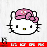 Boston Red Sox Hello Kitty Pink Baseball 6 Svg Eps Dxf Png File, MLB svg, Digital Download, Instant Download