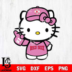 Boston Red Sox Hello Kitty Pink Baseball 7 Svg Eps Dxf Png File, MLB svg, Digital Download, Instant Download