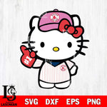 Boston Red Sox Hello Kitty sport 10 Svg Eps Dxf Png File, Digital Download, Instant Download