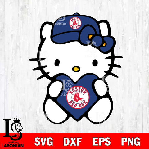 Boston Red Sox Hello Kitty sport 4 Svg Eps Dxf Png File, Digital Download, Instant Download