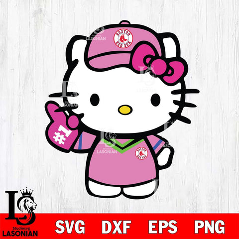 Boston Red Sox Hello Kitty sport 7 Svg Eps Dxf Png File, Digital Download, Instant Download