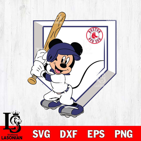 Boston Red Sox Mickey 2 Svg Eps Dxf Png File, Digital Download, Instant Download