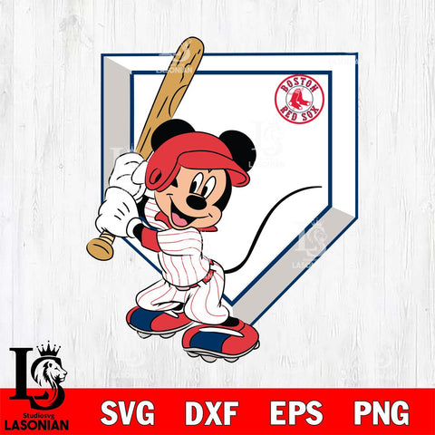 Boston Red Sox Mickey 3 Svg Eps Dxf Png File, Digital Download, Instant Download