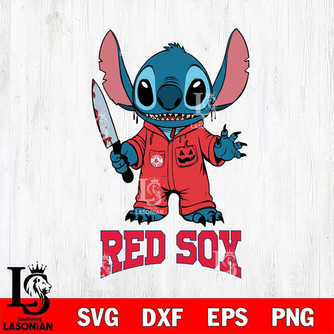 Boston Red Sox Stitch Horror 2 Svg Eps Dxf Png File, MLB svg, Digital Download, Instant Download