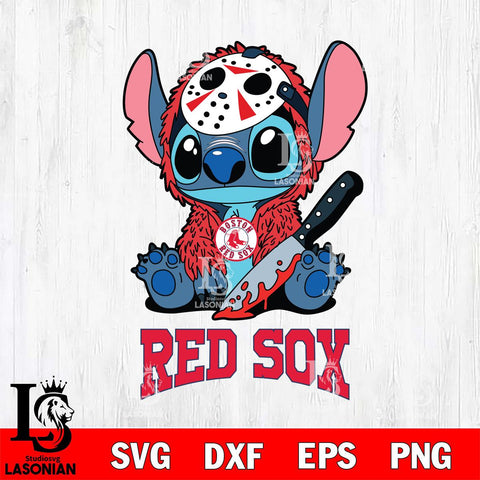 Boston Red Sox Stitch Jason Voorhees Svg Eps Dxf Png File, MLB svg, Digital Download, Instant Download