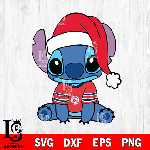 Boston Red Sox Stitch Merry Christmas SVG DXF EPS PNG file, Cut file cricut, Instant Download