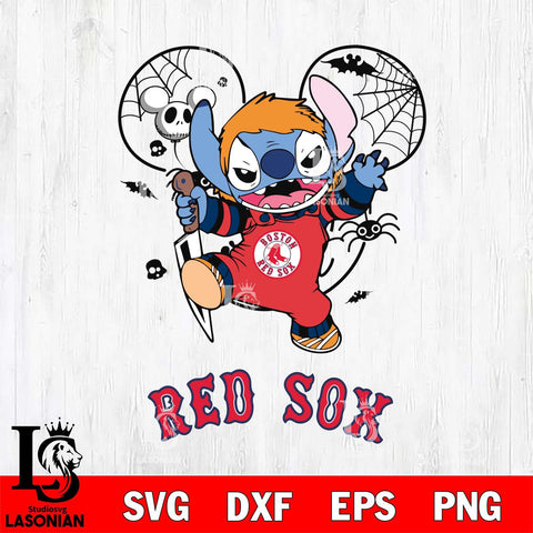 Boston Red Sox Stitch Michael Halloween Svg Eps Dxf Png File, Digital Download, Instant Download