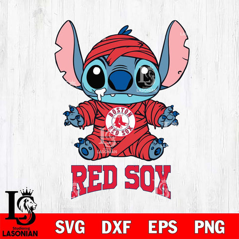 Boston Red Sox Stitch Mummy Svg Eps Dxf Png File, MLB svg, Digital Download, Instant Download