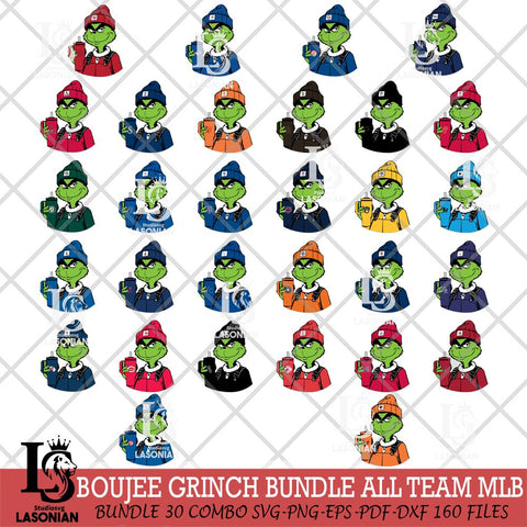 Boujee Grinch 2 MLB Svg Eps Dxf Png File, Digital Download, Instant Download