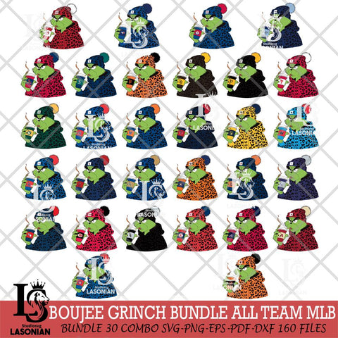 Boujee Grinch 8 MLB Svg Eps Dxf Png File, Digital Download, Instant Download