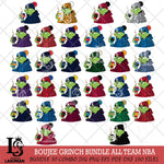 Boujee Grinch 8 NBA ALL TEAM Svg Eps Dxf Png File, Digital Download, Instant Download