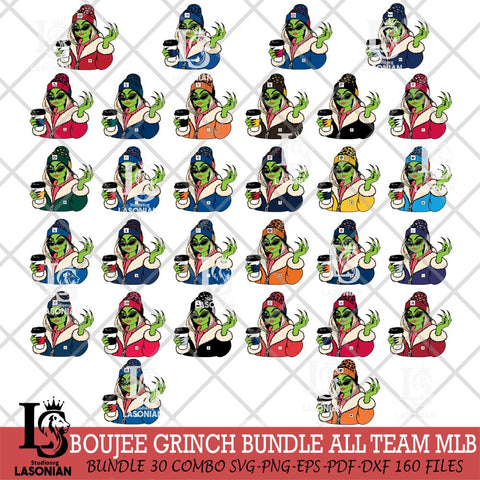 Boujee Grinch 9 MLB Svg Eps Dxf Png File, Digital Download, Instant Download