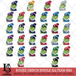 Boujee Grinch NBA ALL TEAM Svg Eps Dxf Png File, Digital Download, Instant Download