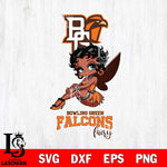 Bowling Green Falcons Beauty Black Fairy Betty Boop, Svg Eps Dxf Png File, Digital Download