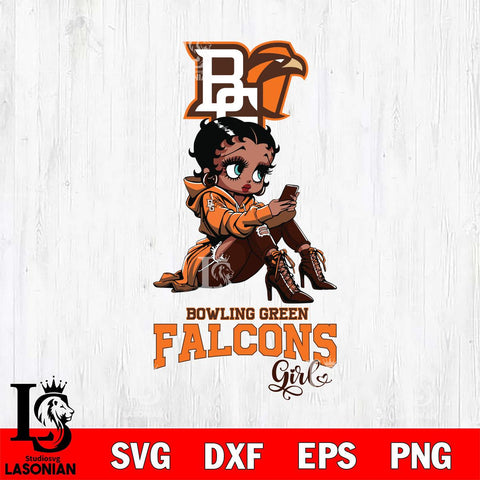 Bowling Green Falcons Beauty Black Fan Girl Football, Svg Eps Dxf Png File, Digital Download