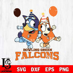 Bowling Green Falcons Bluey & Bingo 2 Svg Eps Dxf Png File, NCAA svg, Digital Download, Instant Download