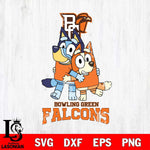 Bowling Green Falcons Bluey & Bingo 3 Svg Eps Dxf Png File, NCAA svg, Digital Download, Instant Download