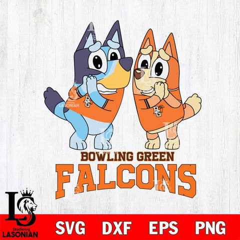 Bowling Green Falcons Bluey & Bingo 5 Svg Eps Dxf Png File, NCAA svg, Digital Download, Instant Download