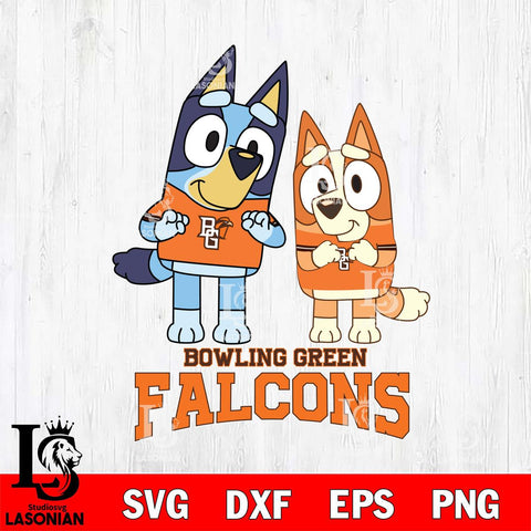 Bowling Green Falcons Bluey & Bingo 6 Svg Eps Dxf Png File, NCAA svg, Digital Download, Instant Download