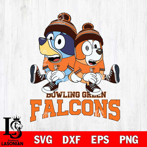 Bowling Green Falcons Bluey & Bingo 8 Svg Eps Dxf Png File, NCAA svg, Digital Download, Instant Download