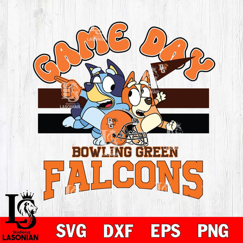 Bowling Green Falcons Bluey & Bingo 9 Svg Eps Dxf Png File, NCAA svg, Digital Download, Instant Download