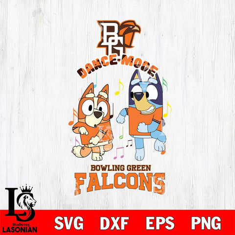 Bowling Green Falcons Bluey Bingo Dance Mode Svg Eps Dxf Png File, NCAA svg, Digital Download, Instant Download