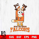 Bowling Green Falcons Bluey Chilli Christmas Deer Svg Eps Dxf Png File, Digital Download