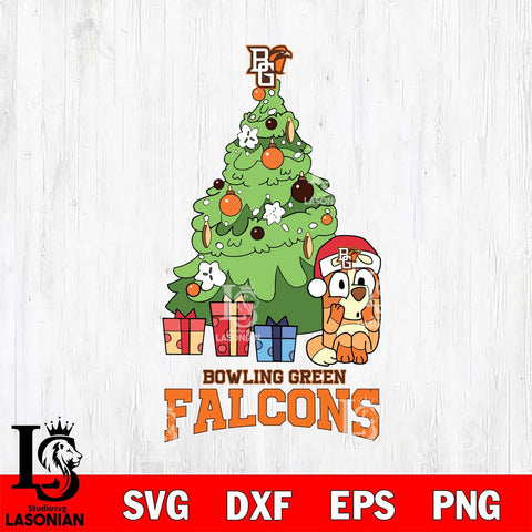 Bowling Green Falcons Bluey Chilli Christmas Tree Svg Eps Dxf Png File, Digital Download