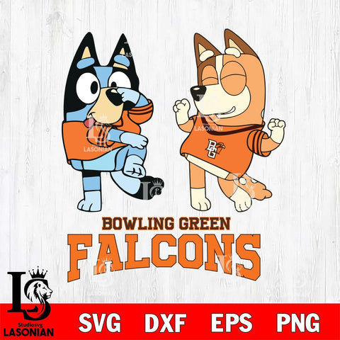 Bowling Green Falcons Bluey Chilli Sport Svg Eps Dxf Png File, Digital Download, Instant Download