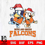 Bowling Green Falcons Bluey Christmas Holiday Svg Eps Dxf Png File, Digital Download