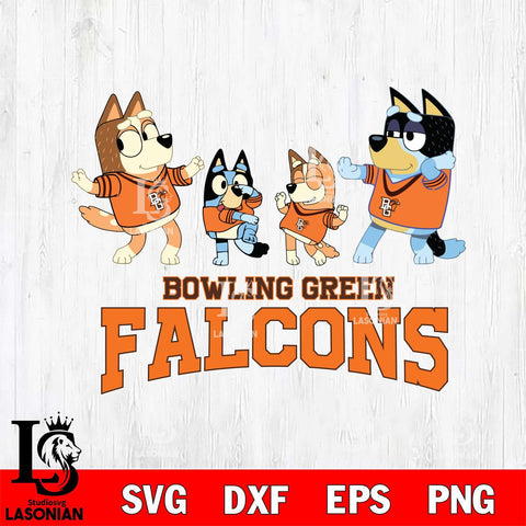 Bowling Green Falcons Bluey Dance Squats Svg Eps Dxf Png File, Digital Download, Instant Download