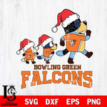 Bowling Green Falcons Bluey Family Christmas Svg Eps Dxf Png File, Digital Download