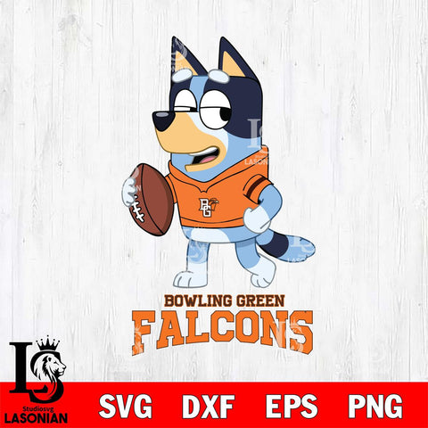 Bowling Green Falcons Bluey Football Sport Svg Eps Dxf Png File, Digital Download ,Instant Download, Cricut File