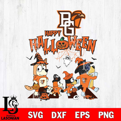 Bowling Green Falcons Bluey Halloween Family Svg Eps Dxf Png File, Digital Download, Instant Download