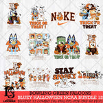 Bowling Green Falcons Bluey Halloween NCAA 12 SVG Eps Dxf Png File, Bundle NCAA svg, Digital Download, Instant Download