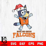 Bowling Green Falcons Bluey Happy Christmas Svg Eps Dxf Png File, Digital Download