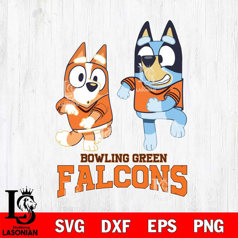 Bowling Green Falcons Bluey with Chilli Dance Svg Eps Dxf Png File, Digital Download, Instant Download