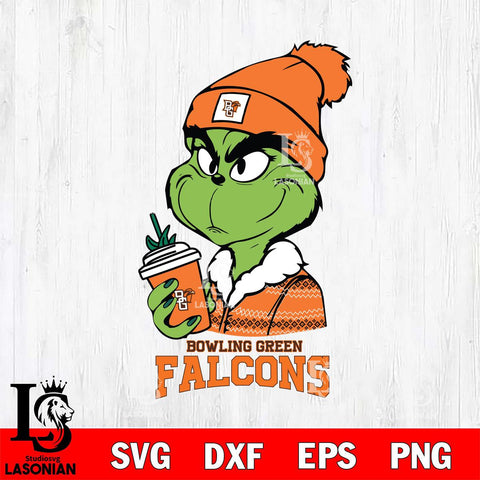 Bowling Green Falcons Boujee Grinch Christmas Cut Files Cricut, Svg Dxf Eps Png file, Digital download , Silhouette