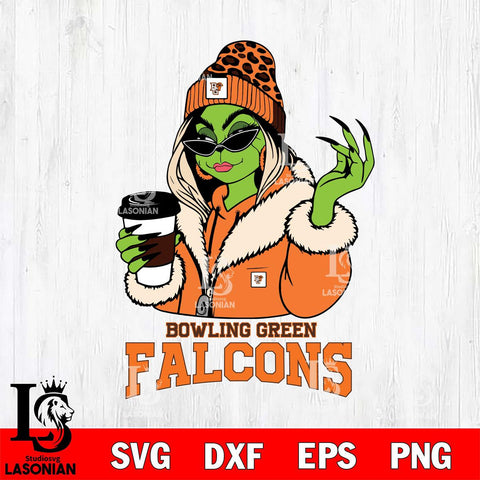 Bowling Green Falcons Boujee Grinch Girls Christmas Cut Files Cricut, Svg Dxf Eps Png file, Digital download , Silhouette