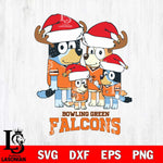 Bowling Green Falcons Christmas Bluey Santa Family Cut Files,Bluey Cricut,Christmas Svg , Bluey svg , Digital Download, dxf eps png pdf file