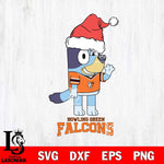 Bowling Green Falcons Christmas Bluey Say Hi Cut Files,Bluey Cricut,Christmas Svg , Bluey svg , Digital Download, dxf eps png pdf file