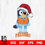 Bowling Green Falcons Christmas Bluey Sport Cut Files,Bluey Cricut,Christmas Svg , Bluey svg , Digital Download, dxf eps png pdf file