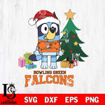 Bowling Green Falcons Christmas Bluey Tree Sport Cut Files,Bluey Cricut,Christmas Svg , Bluey svg , Digital Download, dxf eps png pdf file