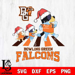 Bowling Green Falcons Christmas Family Bluey Walking Cut Files,Bluey Cricut,Christmas Svg , Bluey svg , Digital Download, dxf eps png pdf file