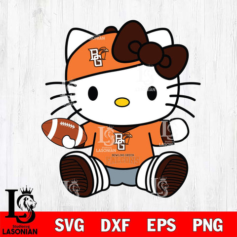 Bowling Green Falcons Cute Hello Kitty Football 11 Svg Eps Dxf Png File, NCAA svg, Digital Download, Instant Download