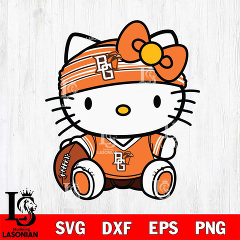 Bowling Green Falcons Cute Hello Kitty Football 12 Svg Eps Dxf Png File, NCAA svg, Digital Download, Instant Download