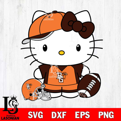 Bowling Green Falcons Cute Hello Kitty Football 4 Svg Eps Dxf Png File, NCAA svg, Digital Download, Instant Download